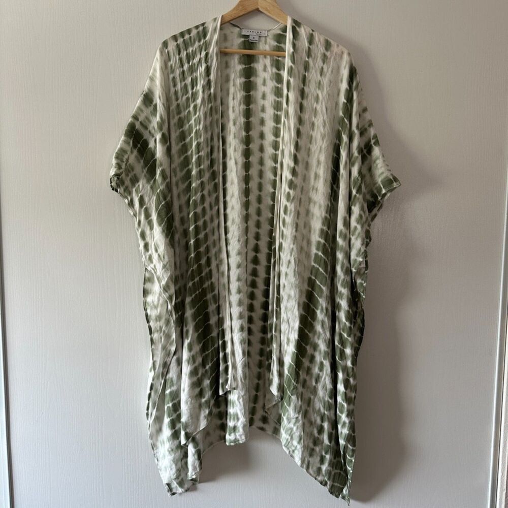 Favlux Womens Tie Dye Boho Hippie Beachy Oversized Relaxed Kimono Cover Up Small